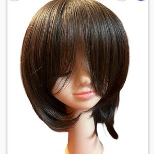 Anne Emma Woman straight brown wig Synthetic Full Cap Wig